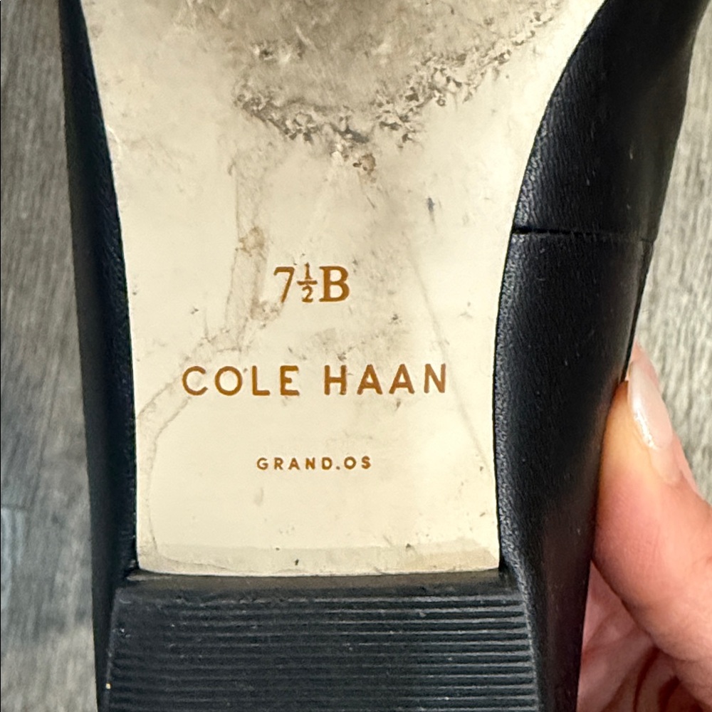 Cole Haan Black Scalloped Flats - Picture 2 of 7